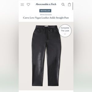 Abercrombie & Fitch curve love cropped leather pants